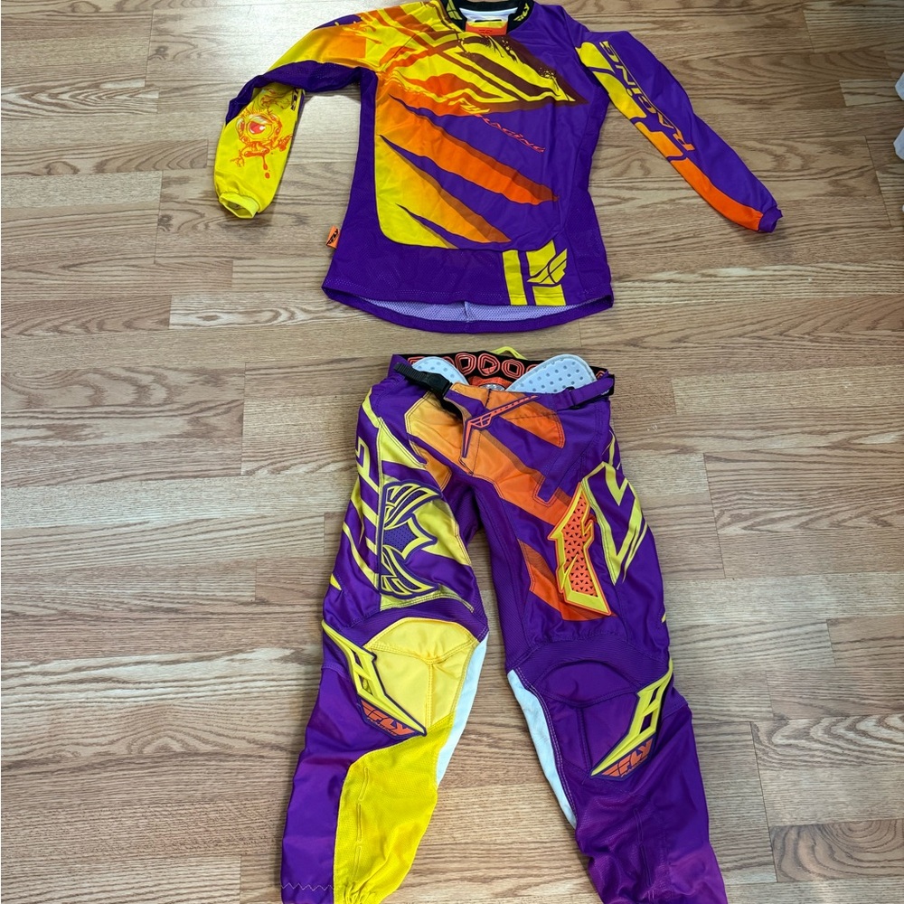 Purple and Yellow Women's Fly Racing Set